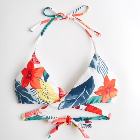 Wrap triangle bikini top with ruffle bottoms - Picture 3 of 7